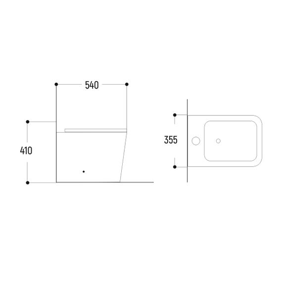 Біде Bidet 54*35.5*41 білий ( А0055527 ) | Зображення 2