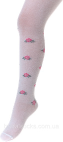 Колготки для дівчинки демісезонні з принтом Тм TwinSocks 74-80 / 6-12 міс., Білий