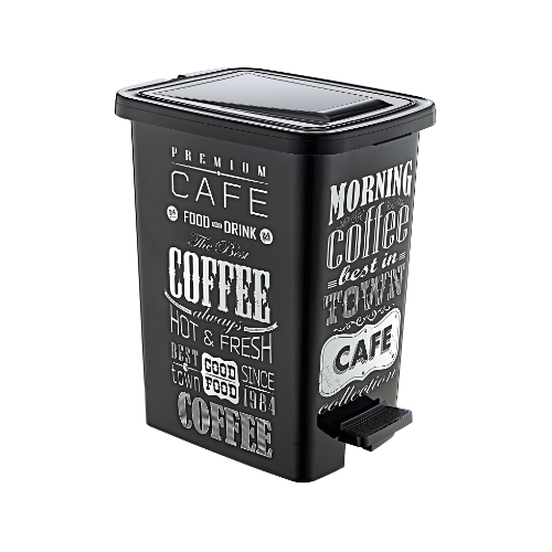 DECOR Slim відро для сміття з малюнком 15л (6) НОВІ МАЛЮНКИ!!!!! (х138 напис на чорному)