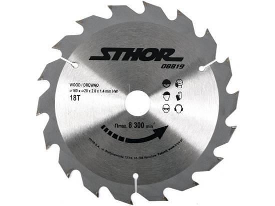 Диск пильний по дереву STHOR. Ø= 160/20 мм, h= 2 мм, 18 зубів VR-08819