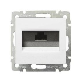 Valena Classic Legrand розетка информационная 1ХRJ45категория 6 - STP - 1 выход - на винтах - белый (774244)