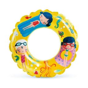 Детский надувной круг "Рыбки" 59242(Yellow) желтый 61 см