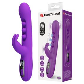 Вібратор-кролик PRETTY LOVE Sabien Purple, силікон, фіолетовий, пульсуюча та вібраційна стимуляція Sex Aura