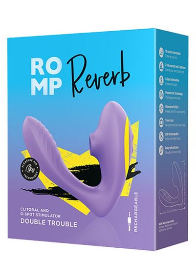 Вібратор подвійної стимуляції ROMP REVERB, бузковий Sex Aura | Зображення 6