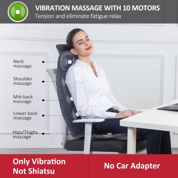 Масажна подушка для сидіння Snailax із підігрівом — підтримка зі спіненого матеріалу з ефектом пам’яті форми | Зображення 2