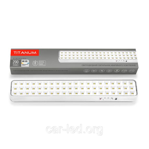 LED світильник аварійний TITANUM 30 LED 6500K