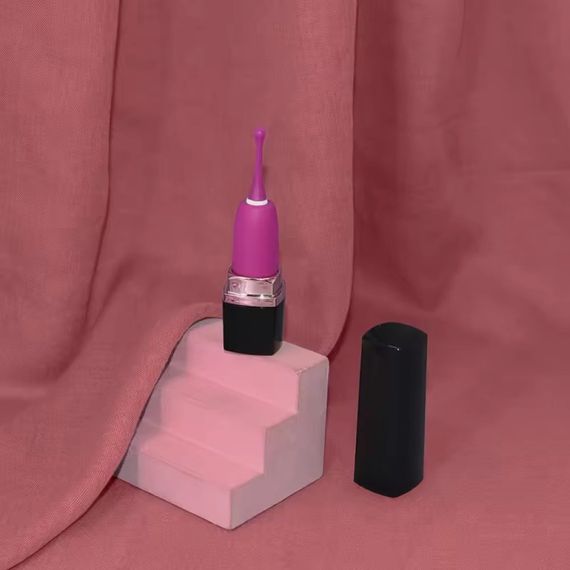 Вібратор для клітора для точкової стимуляції у вигляді помади Sweet Em з двома насадками sexstyle | Зображення 3