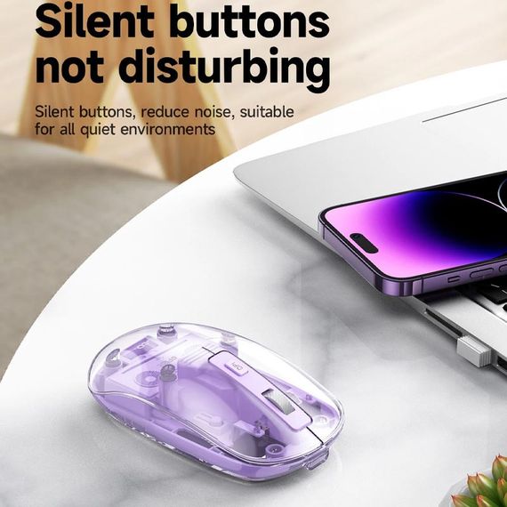 Мышь Hoco GM29 Mysterios dual-mode Romantic purple | Зображення 3