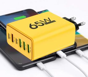 Зарядное устройство для телефона (65W) / Адаптер для зарядки / Быстрая зарядка для смартфона