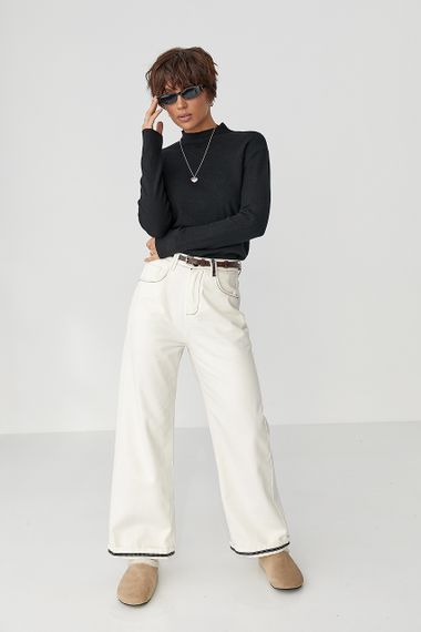 Базова трикотажна водолазка - чорний цвет, ONE SIZE (є розміри) | Зображення 2