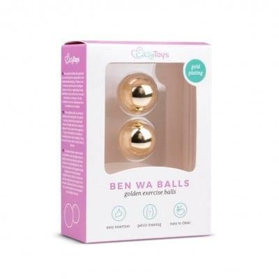 Вагинальные шарики Gold ben wa balls, 22 мм sexstyle