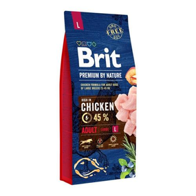 Сухой корм Brit Premium для собак взрослых собак крупных пород с курицей 15 кг