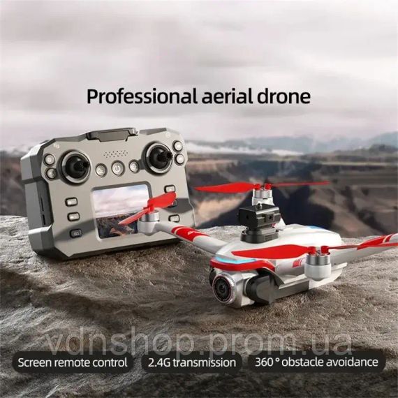 Беспроводный дрон с экранным пультом дистанционного управления FPV-камерой, оптическим позиционированием и системой управления XKJ | Зображення 1