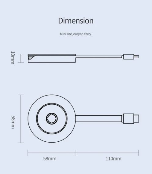 Беспроводной мультимедийный WIFI HDMI адаптер медиаплеер Mirascreen Mirroring Chromecast | Зображення 6