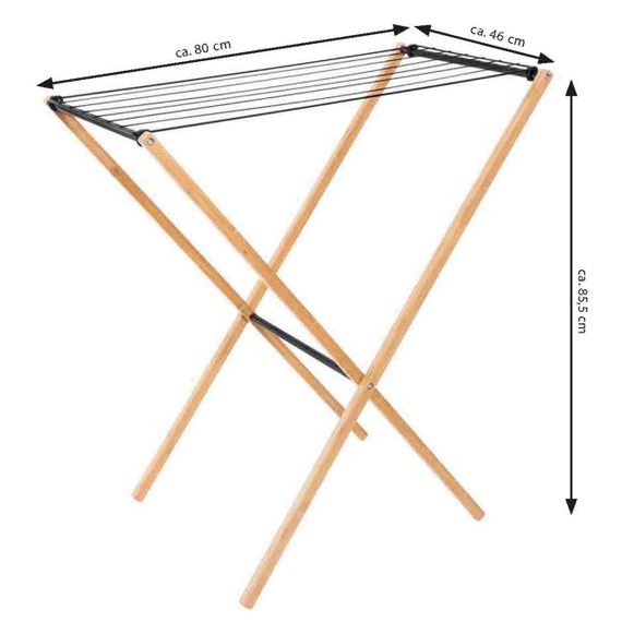 Сушарка для білизни підлогова Casa Si Bamboo Dryer S Braun (CS92303W06) | Зображення 1