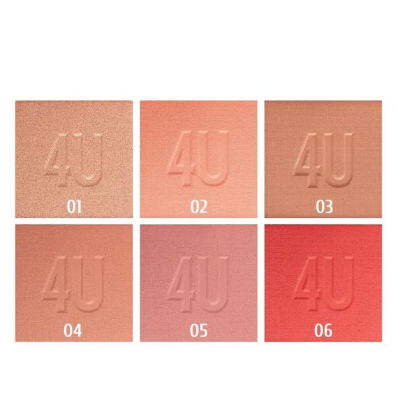 Рум'яна для обличчя Parisa Cosmetics Base 4U B705 №01 Рожевий перламутровий | Зображення 1