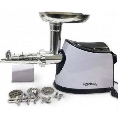 Электромясорубка с соковыжималкой Rainberg RB-674 3000W, электромясорубка для шинковки, мощная мясорубка | Зображення 2