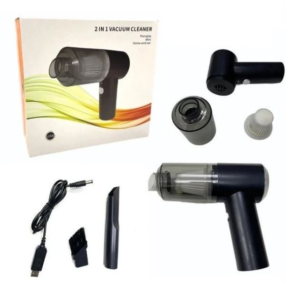 Бездротовий портативний пилосос, Міні пилосос 2 in1 Vacuum cleaner в машину   знижка | Зображення 2