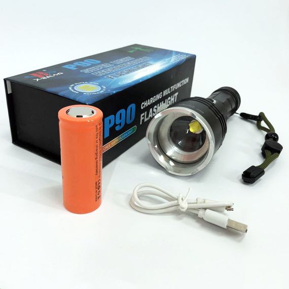 Фонарь полицейский X-Balog BL-531-P90 1х26650 8800mah USB/microUSB/ 3хААА R3 функция Power Bank | Зображення 9