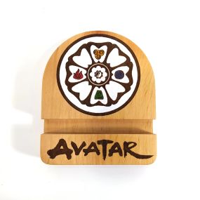 Підставка тримач під смартфон телефон планшет Avatar 10х12х2 см Майстерня містера Томаса Дерево лак