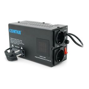 Стабилизатор напряжения релейный Conter SVRS-1000VA/750W однофазный, напольного монтажа, LED дисплей, диапазон 150-270V, AC230±8%,