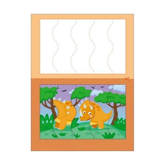 Развивающие тетради "Динозаврики" 20410 пазлы-разрезалки | Зображення 3