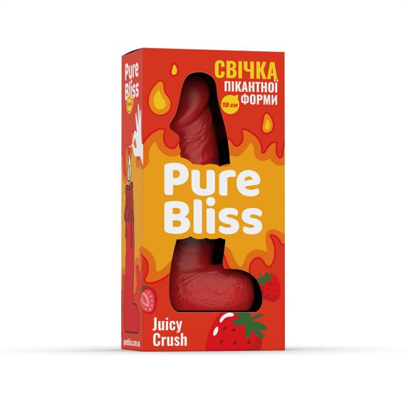 Свічка член Pure Bliss Juicy Crush Red, 18 см Sex Aura | Зображення 5