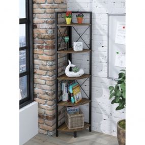 Стеллаж офисный угловой Loft Design L-175  L-175 орех модена
