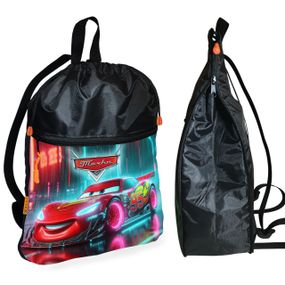 Рюкзак-мішок для взуття, спортивної форми Тачки Блискавка Маквін дитяча сумка для змінки з розширювачем (01444)