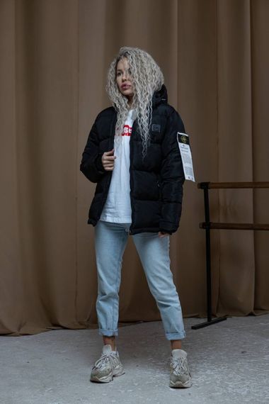 Куртка зимова Stone Island чорна | Зображення 2