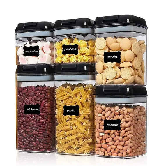 Органайзер для сипучих Food Storage Container 6 Контейнерів | Набір пластикових контейнерів для круп | Зображення 3