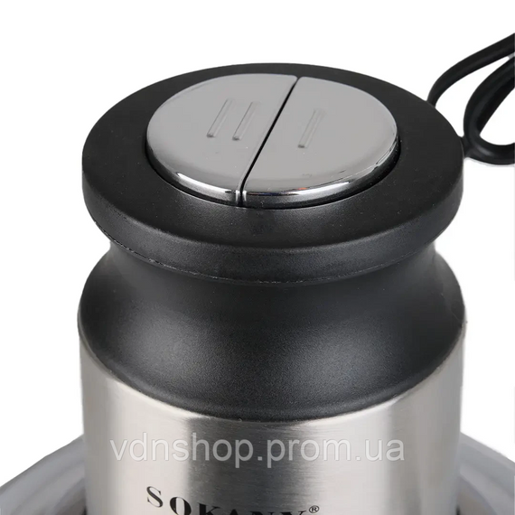 Чопер подрібнювач з чашею 3 літри 4 леза нержавіюча сталь овочерізка Sokany SK-7027 | Зображення 2