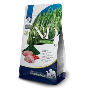 Сухой корм с ягненком для собак средних и крупных пород Farmina N&D Spirulina Lamb Adult Medium & Maxi, 2 кг