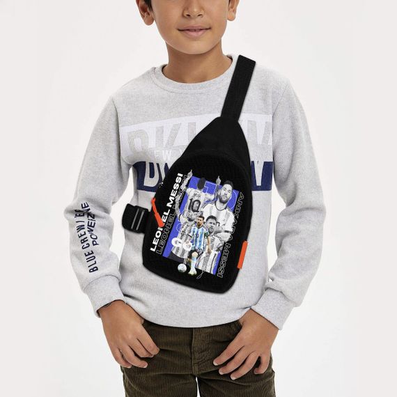 Сумка через плече дитяча Ліонель Мессі 29х17 см сумка слінг для хлопчика (02072)