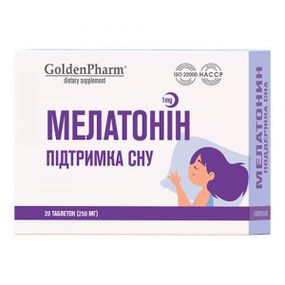 Мелатонин 1мг Голден-Фарм 20 таблеток