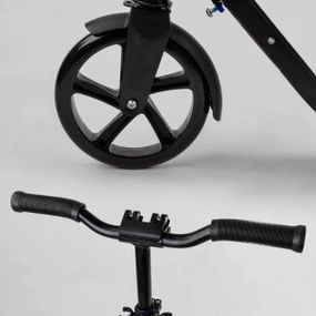 Самокат двоколісний з регулюванням висоти керма, колеса 20 см 60490/67490 Best Scooter Чорний з синім