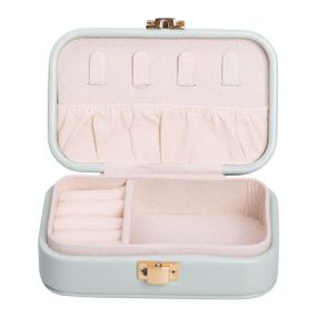 Скринька для прикрас з еко шкіри 12×7.5×4 см із застібкою органайзер для ювелірних виробів HP-5-34GR