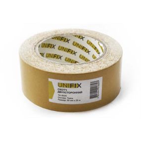 Лента клейкая двухсторонняя на тканевой основе 50мм*25м UNIFIX