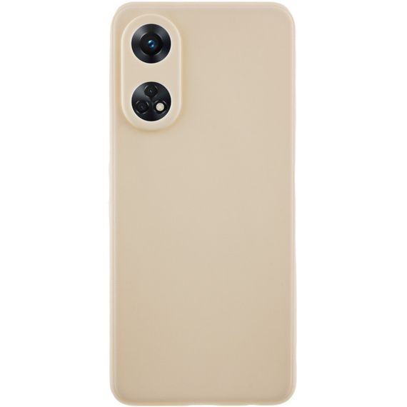 Силиконовый чехол Candy Full Camera для Oppo Reno 8 T 4G Бежевый / Antique White