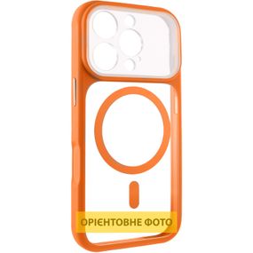 Чохол TPU+PC GETMAN Moon Clear with MagSafe для Apple iPhone 16 Pro (6.3") Orange