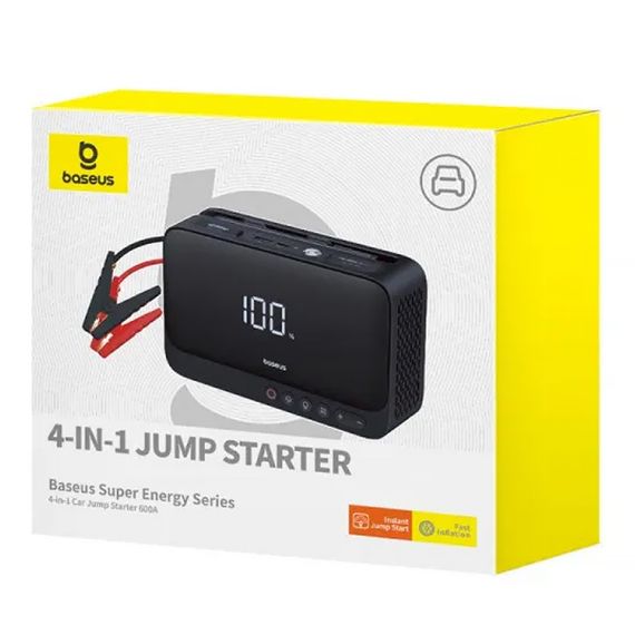 Пусковий пристрій (бустер) для автомобіля Baseus Super Energy 6000 mAh (C00245902111) Cluster Black | Зображення 4
