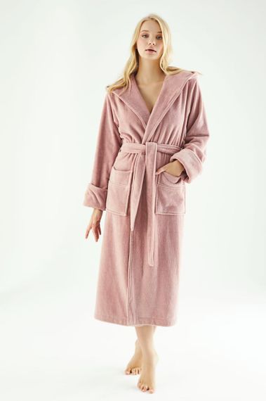 Жіночий халат Nusa 6890, пудровий XL | Зображення 7