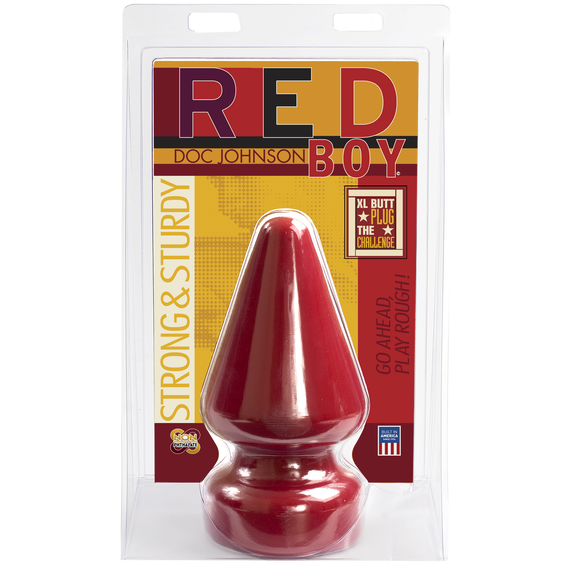 Анальна пробка Doc Johnson Red Boy - XL Butt Plug The Challenge, діаметр 12 см | Зображення 1