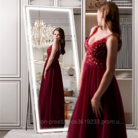 Бордова випускна сукня, розмір 44