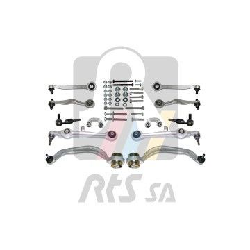 Комплект рычагов передней подвески Audi A4/A6 97-05 / VW Passat 00-05 (тонкий палец со стойк. стаб.), RTS,