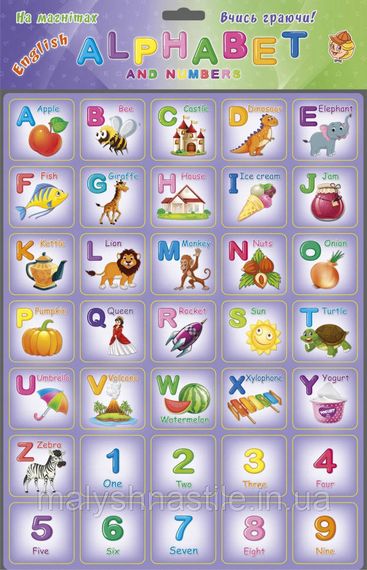 Магнитный набор букв"Alphabet" 1168ATS английская азбука