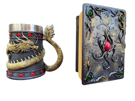 Подарунковий набір Кухоль 3D Танард Gold Rose та Блокнот 3D «Лісовий Грімуар Лиси» | Зображення 1