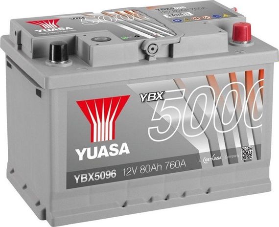 Аккумулятор Yuasa 12V 80Ah Silver High Performance Battery YBX5096