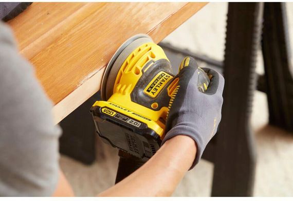 Шліфмашина ексцентрикова акумуляторна безщіткова STANLEY FATMAX SFMCW220D1S | Зображення 2