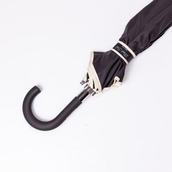 Класична парасолька-тростина з чохлом напівавтомат з поліестеру міцна надійна 12 спиць діаметр 120 см Фіолетовий HP-23-16V | Зображення 6